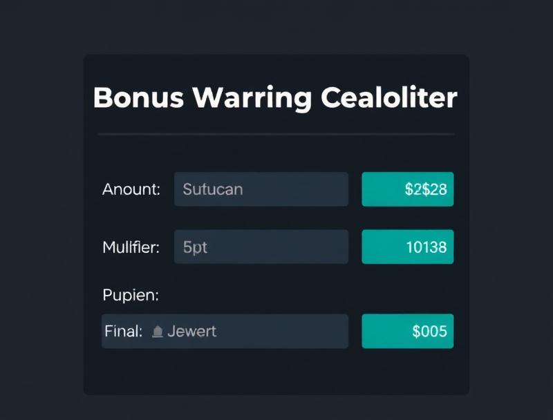 Visual representation of wagering requirement calculation showing bonus amount multiplied by wagering factor